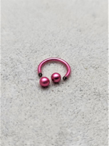 316L CERRAHİ ÇELİK PİERCİNG 10 MM KIRMIZI KAPLAMA DİŞ,DUDAK,KIKIR