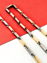 316L CERRAHİ ÇELİK GOLD/GÜMÜŞ 55 CM 3MM KALINLIK ÇELİK KOLYE-ÇKOL