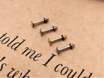 316L Cerrahi Çelik 4 LÜ SET SİVRİ UÇ 8 MM Piercing,Kulak,Dudak,Kı