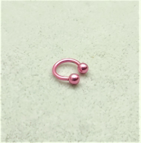 316L CERRAHİ ÇELİK PİERCİNG 8 MM PEMBE KAPLAMA DİŞ,DUDAK,KIKIRDAK