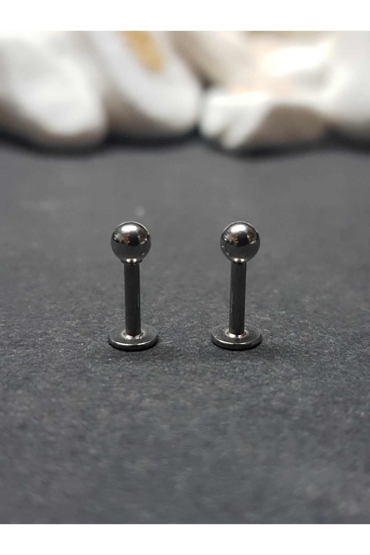 316l Cerrahi Çelik Gümüş Renk 2li Set Tragus Helix Piercing