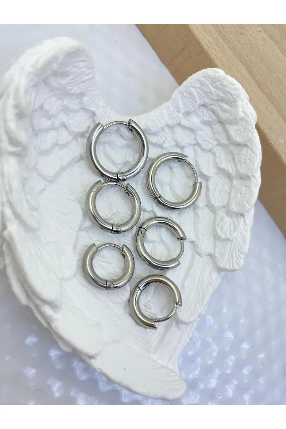 316L CERRAHİ ÇELİK KALIN 6 LI 3 ÇİFT 3 BOY HALKA KÜPE SETİ