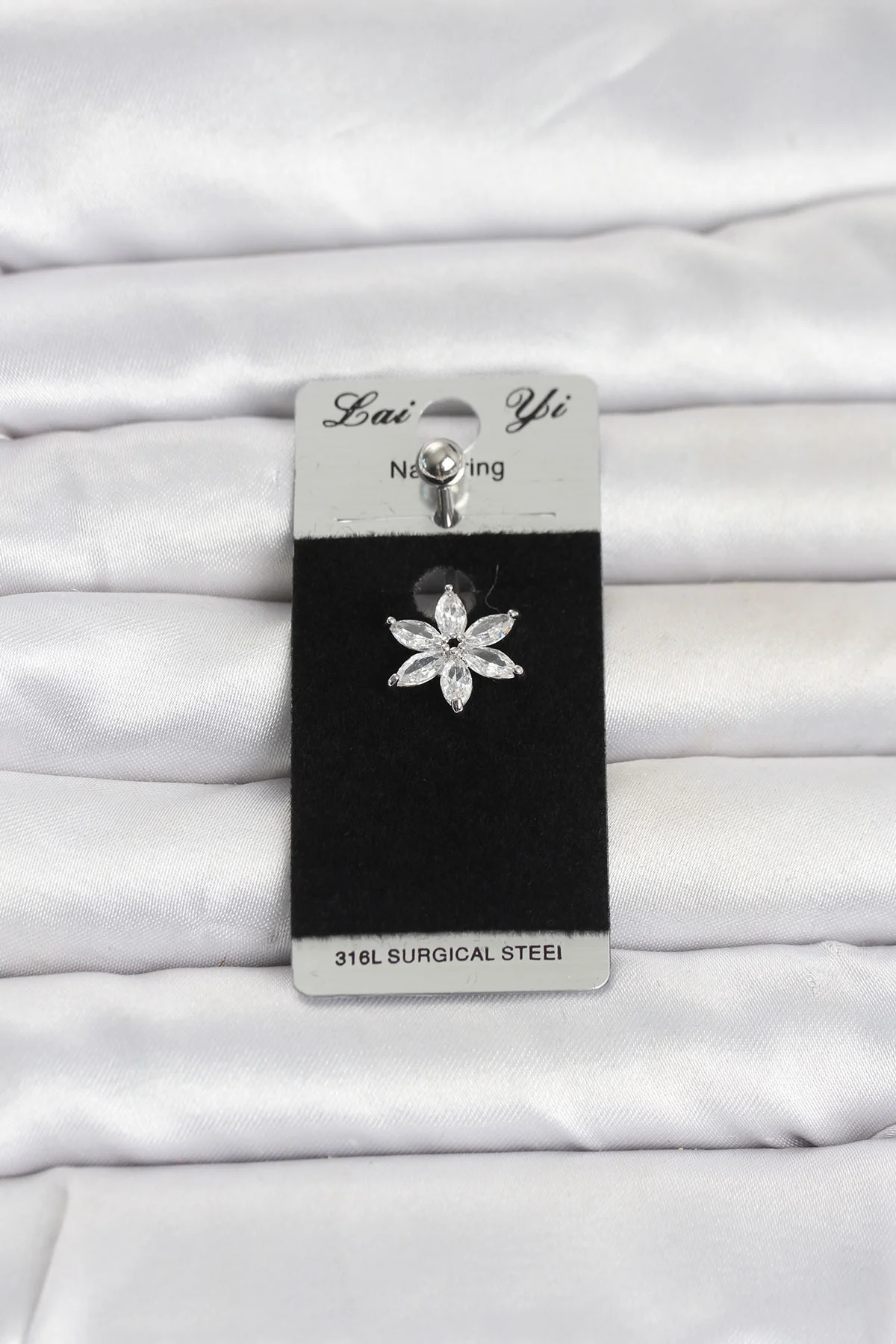 316L Cerrahi Çelik Lotus Model Göbek Piercing