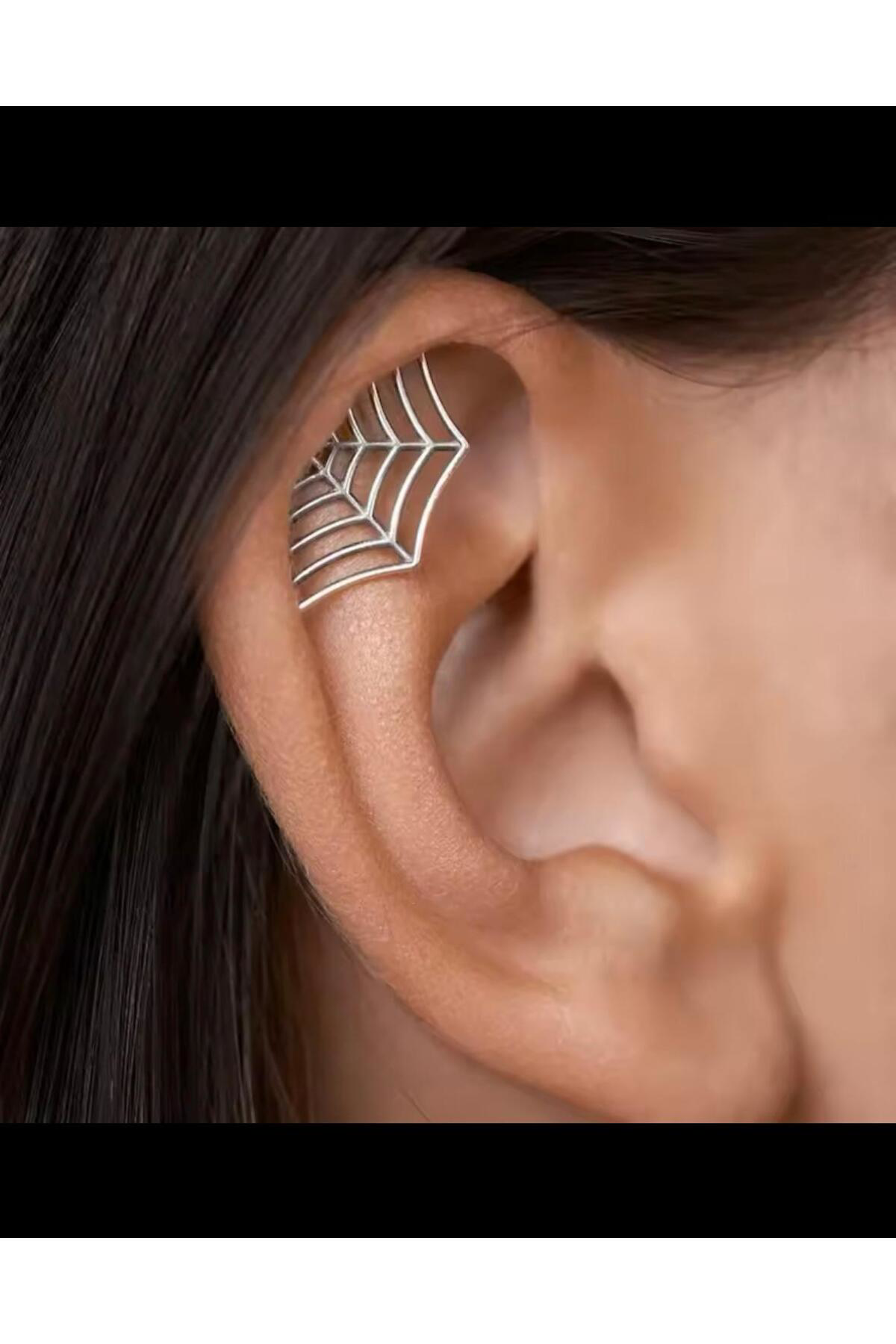 Arescollection 316L Cerrahi Çelik Örümcek Ağı Şeklinde Helix Piercing ( 1 Adet S
