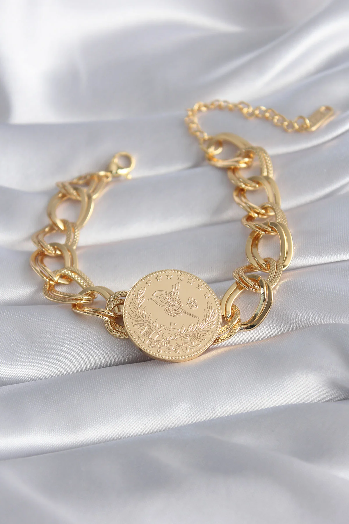 316L Paslanmaz Çelik Samanyolu Gold Kadın Bilekliği 5886