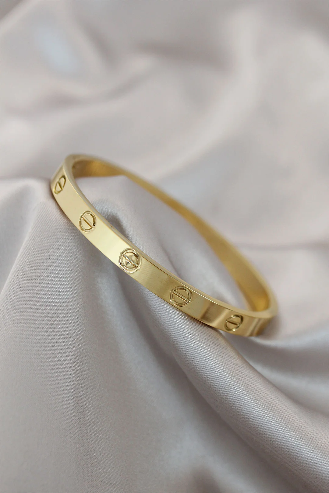 316L Paslanmaz Çelik Gold Bileklik - 5886 Model