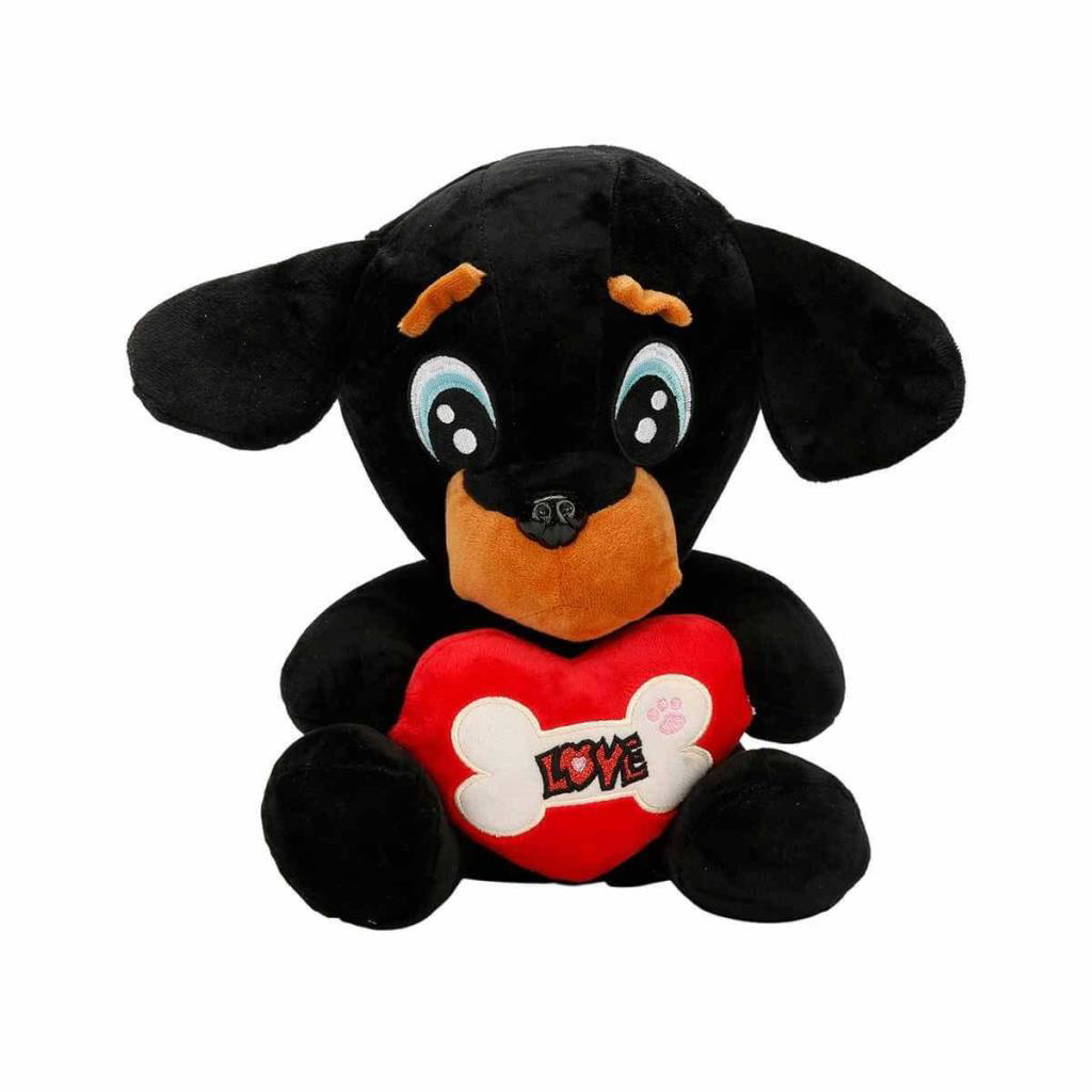 3183 , Kalpli Peluş Köpek 30 cm