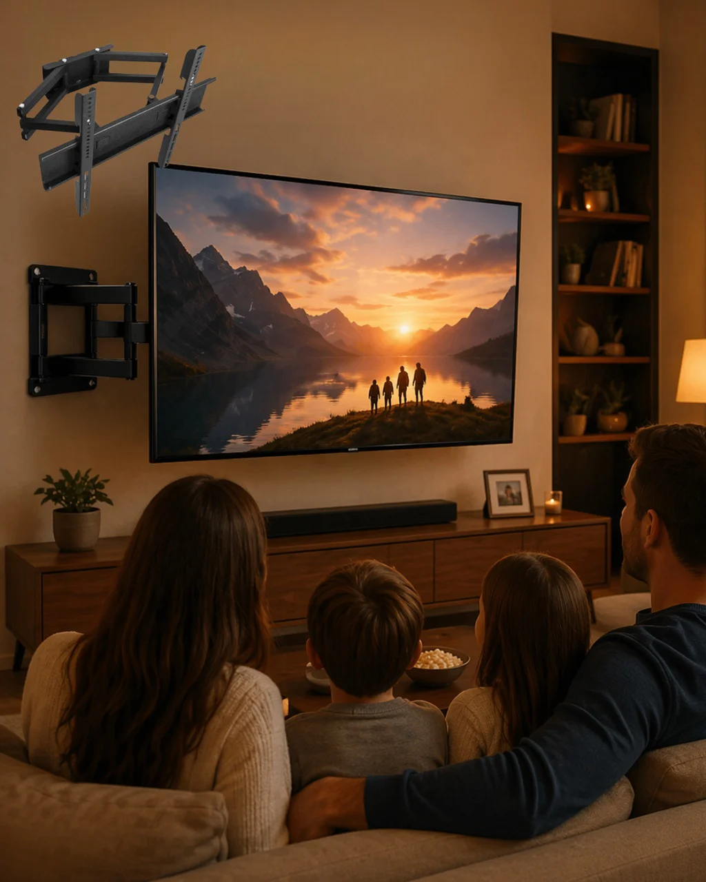 32 55 İnç Ayarlanabilir Tv Askı Aparatı Güçlü Duvar Tipi Askı