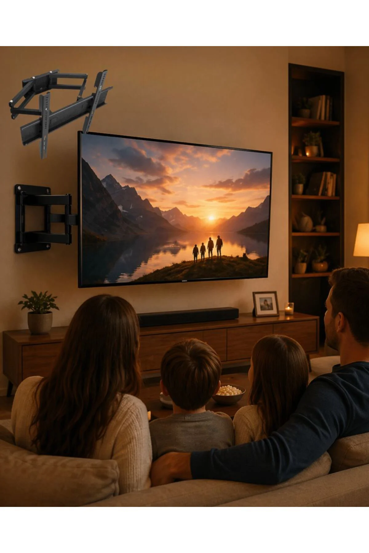 32 55 İnç Ayarlanabilir TV Askı Aparatı Güçlü Duvar Tipi Askı