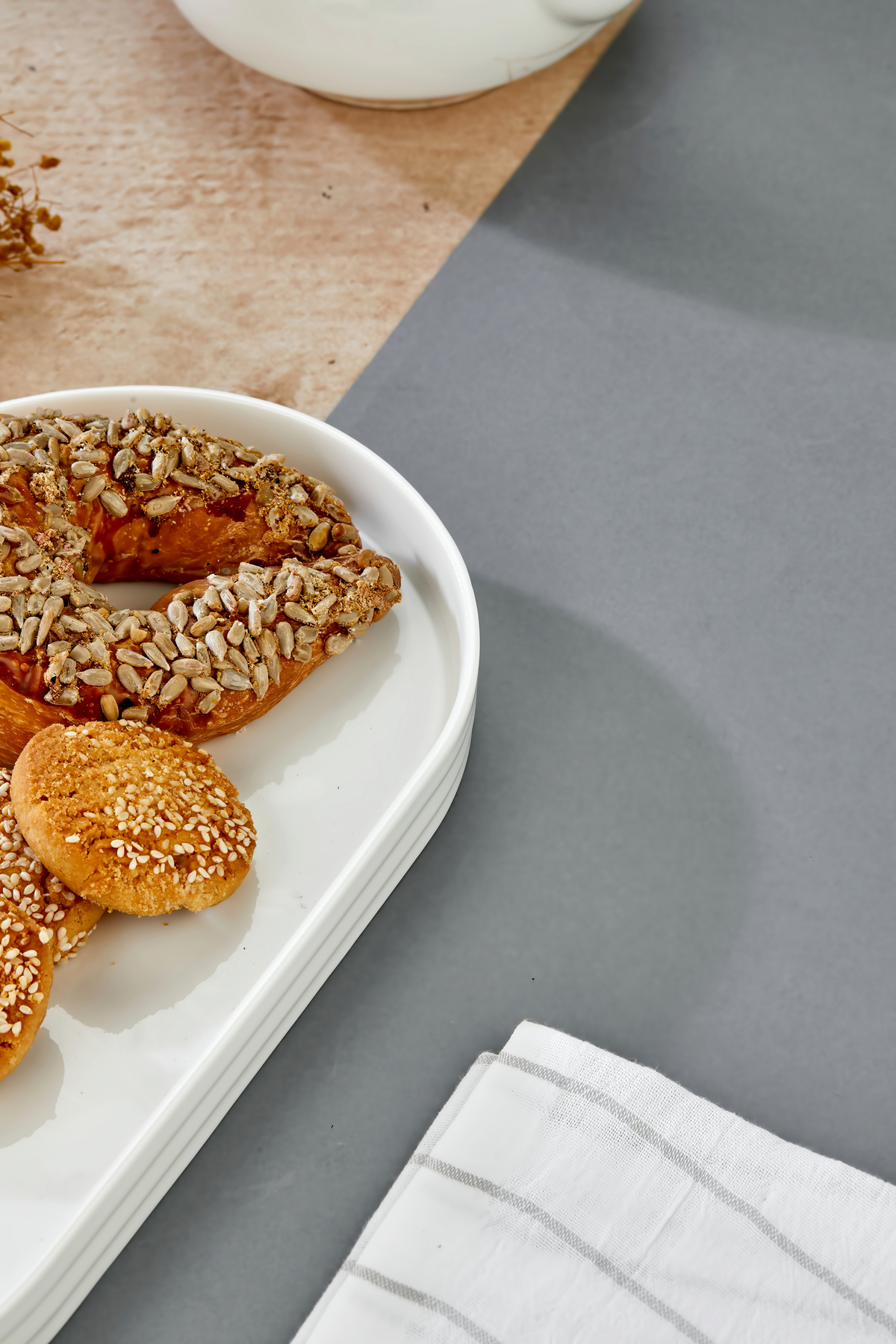 32 Cm Kahvaltı ve Sunum İçin Porselen Servis Tabağı