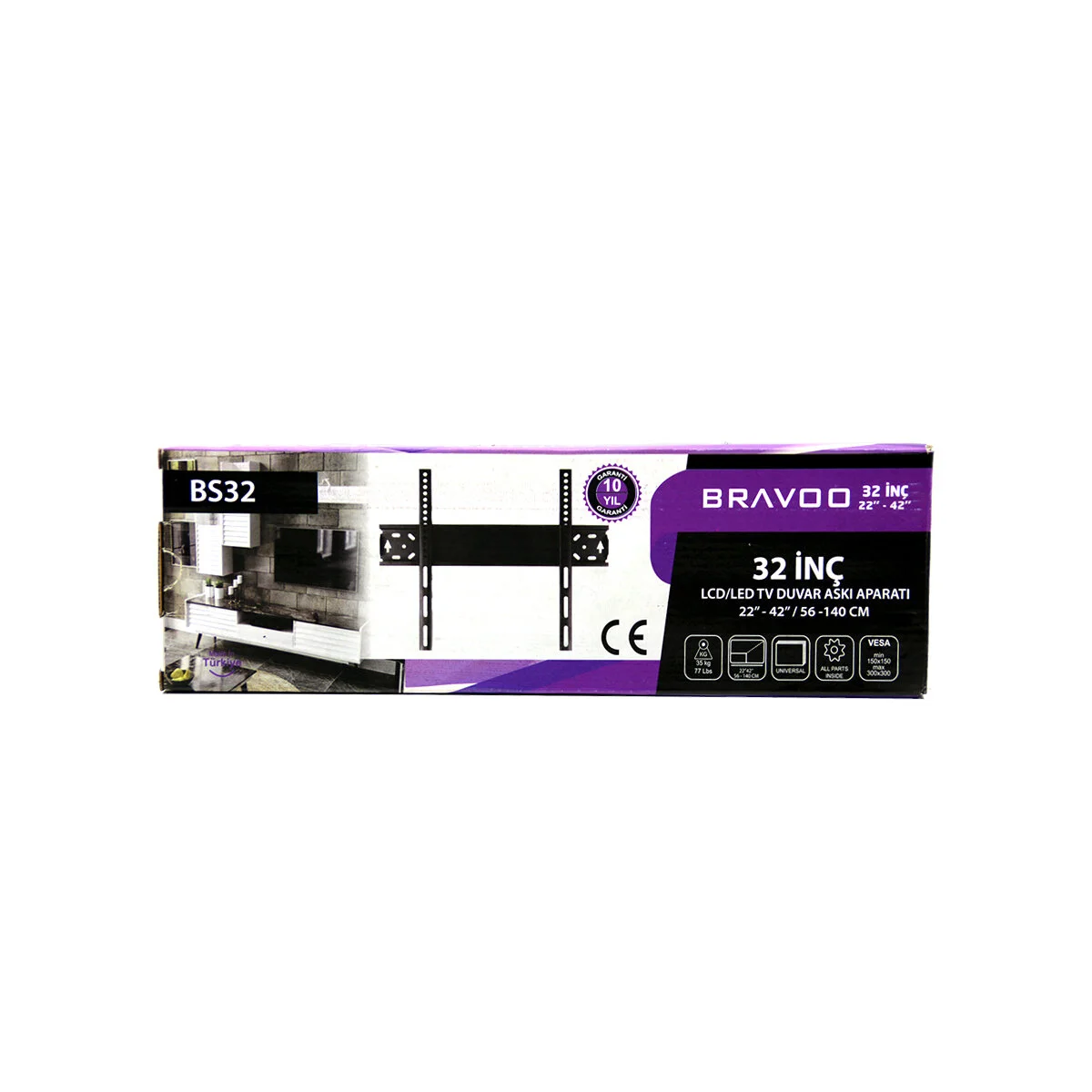 32 Inc - 22 Inc - 44 Inc Lcd Led Sabit Tv Askı Aparatı 56X140CM BS-32 Fiyatı, Yorumları ve Özellikleri