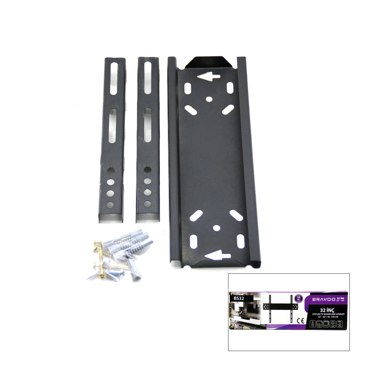 32 Inc - 22 Inc - 44 Inc Lcd Led Sabit Tv Askı Aparatı 56X140CM BS-32 Fiyatı, Yorumları ve Özellikleri
