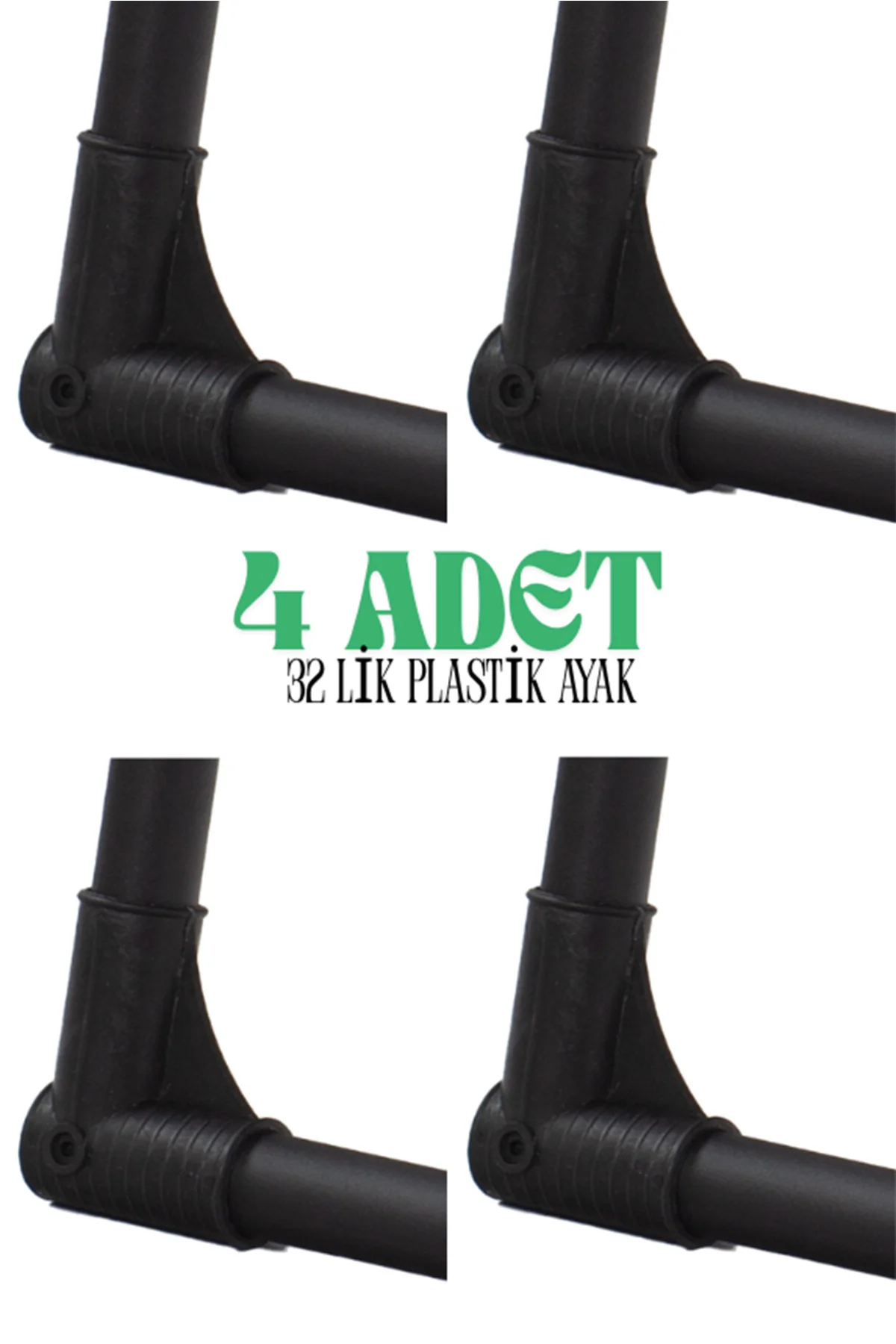 32 Lik 4 Adet Plastik Bebek Beşik Ayağı Salıncak Ayağı Boru Birle