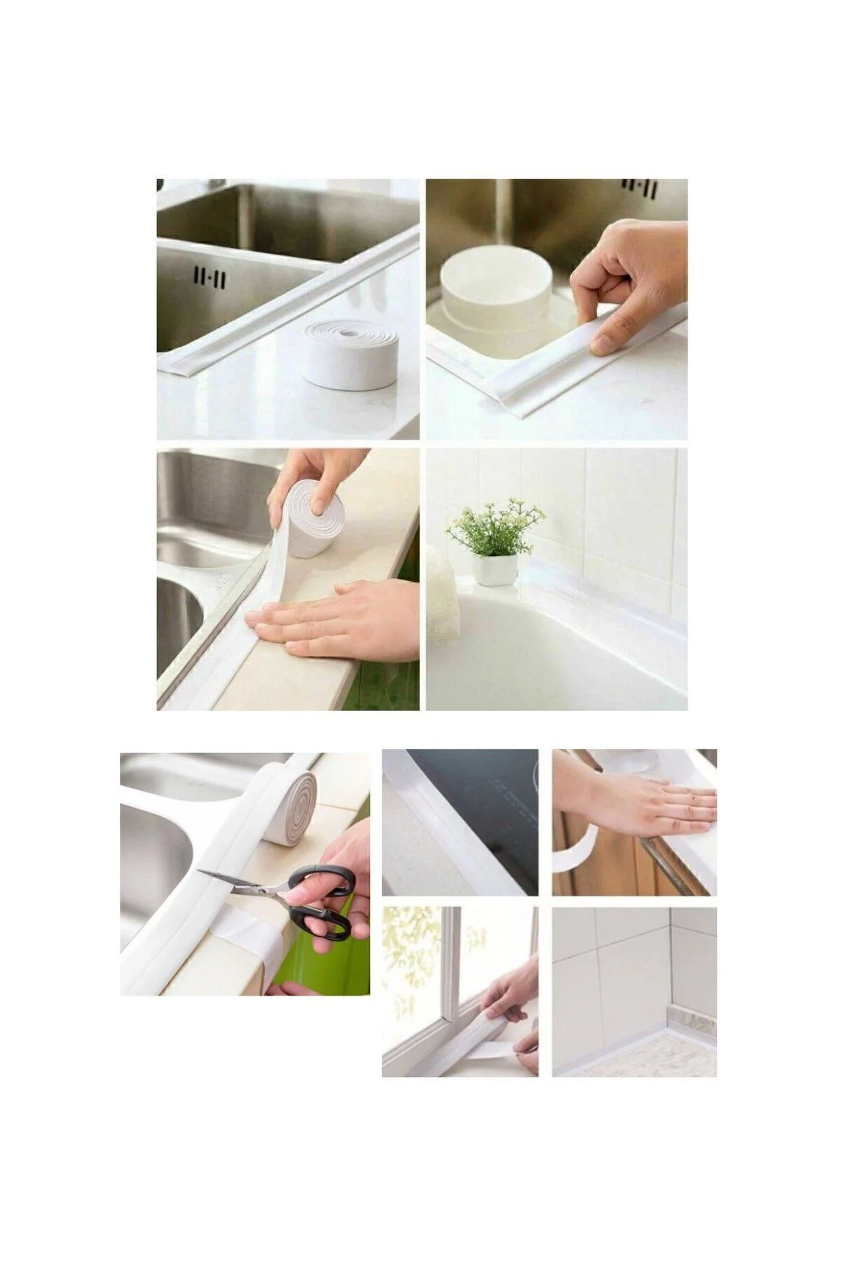 1 Adet 3.2m x 22 mm BANYO KÜVET MUTFAK LA BANT SU GEÇİRMEZ KENAR 