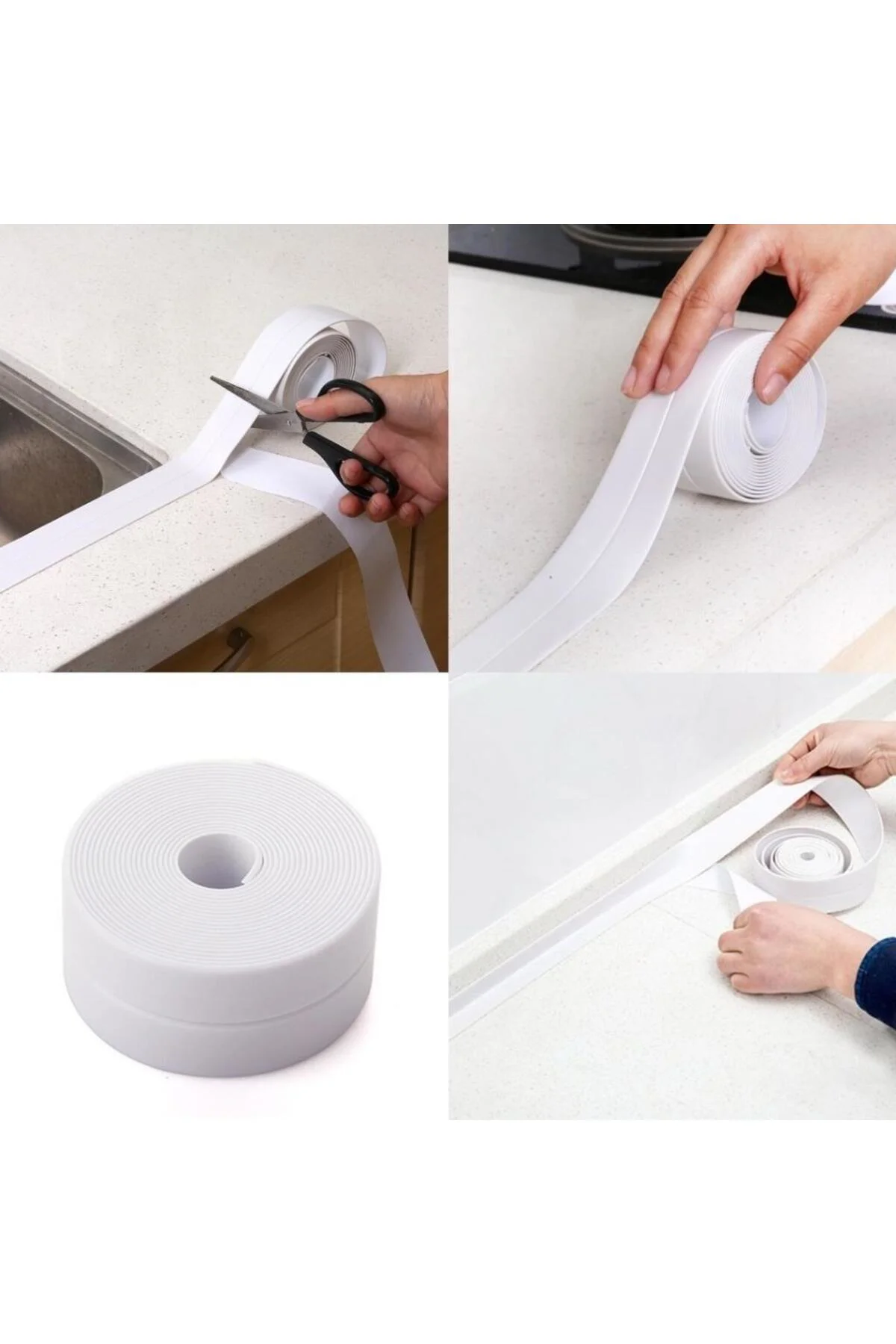 3,2 Metre 38 Mm Su Sızdırmaz Bant Nem Küf Önleyici Lavabo Evye Küvet Kenar Bandı Beyaz Fiyatı, Yorumları ve Özellikleri
