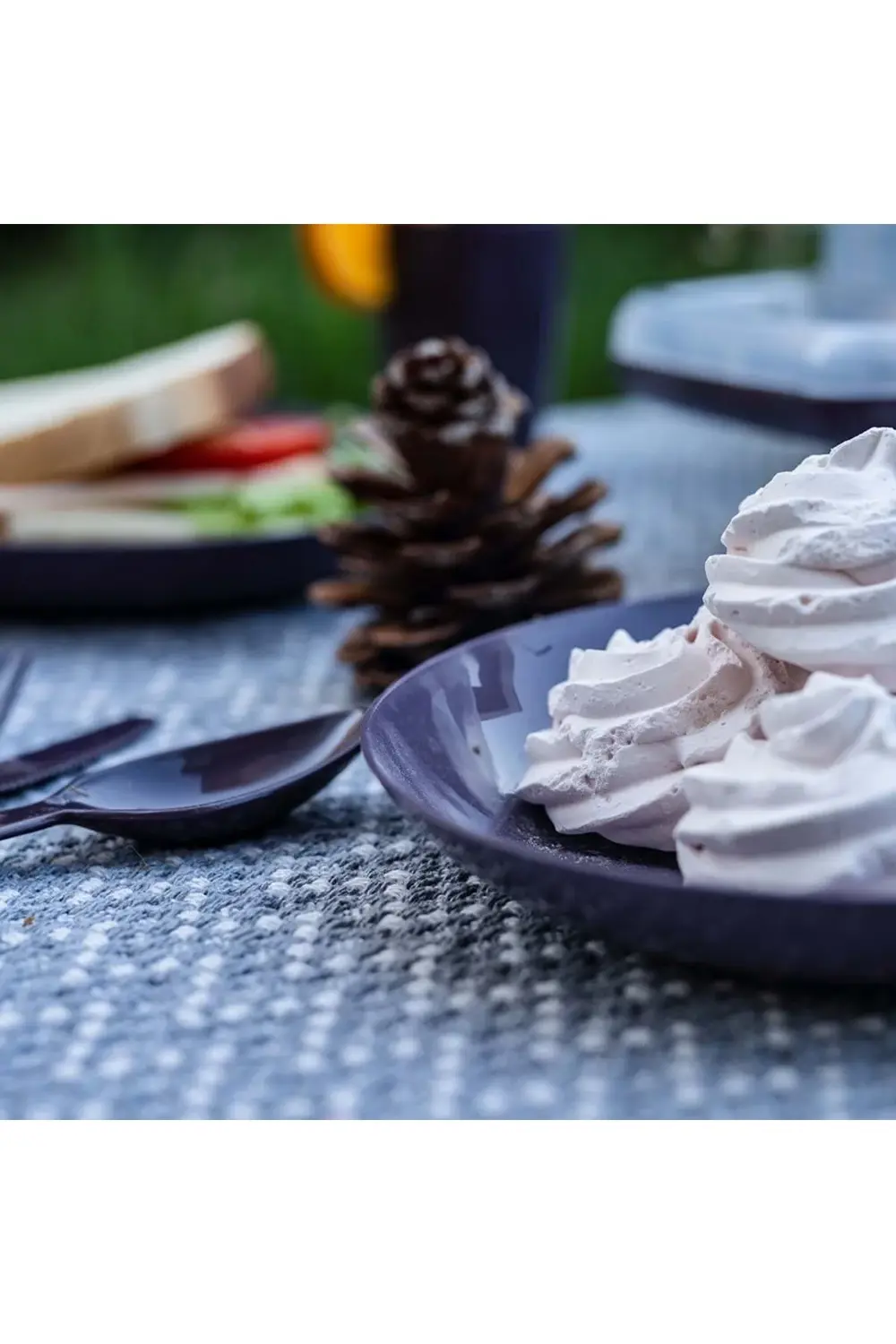 32 Parça Piknik Seti, Kilitli Taşıma Çantalı 32'li Plastik Piknik