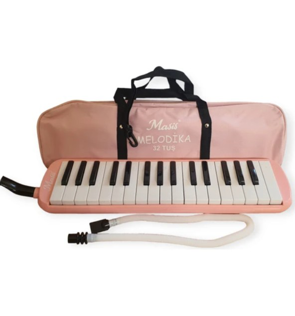 Masis 32 Tuşlu Melodika Bez Çantali -Pudra