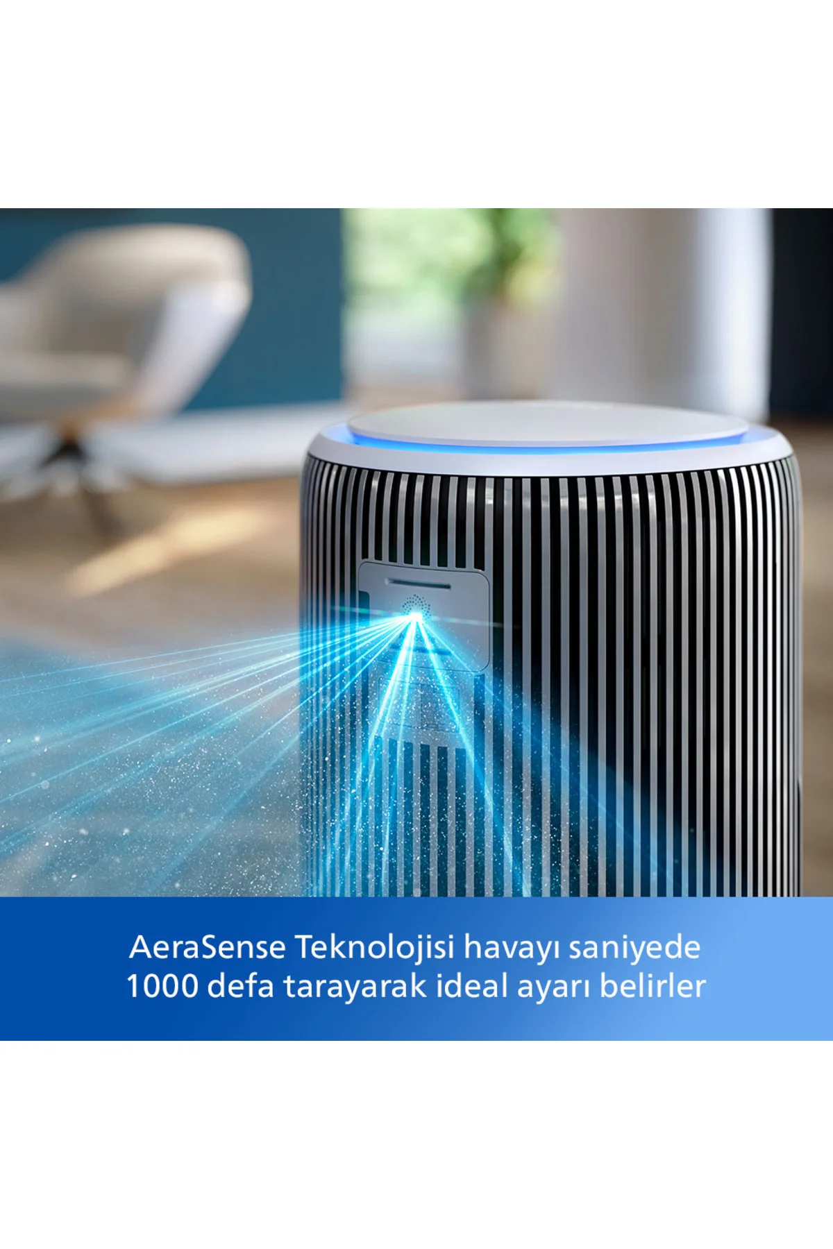 3200 Serisi Hava Temizleyici, 135 m2'ye Kadar Etkili, 520 m3/sa Temiz Hava Hızı, AC3220/10