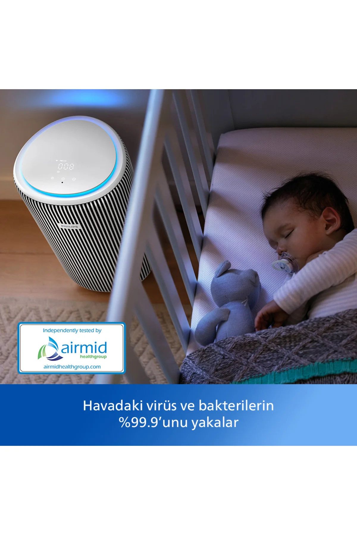 3200 Serisi Hava Temizleyici, 135 m2'ye Kadar Etkili, 520 m3/sa Temiz Hava Hızı, AC3220/10