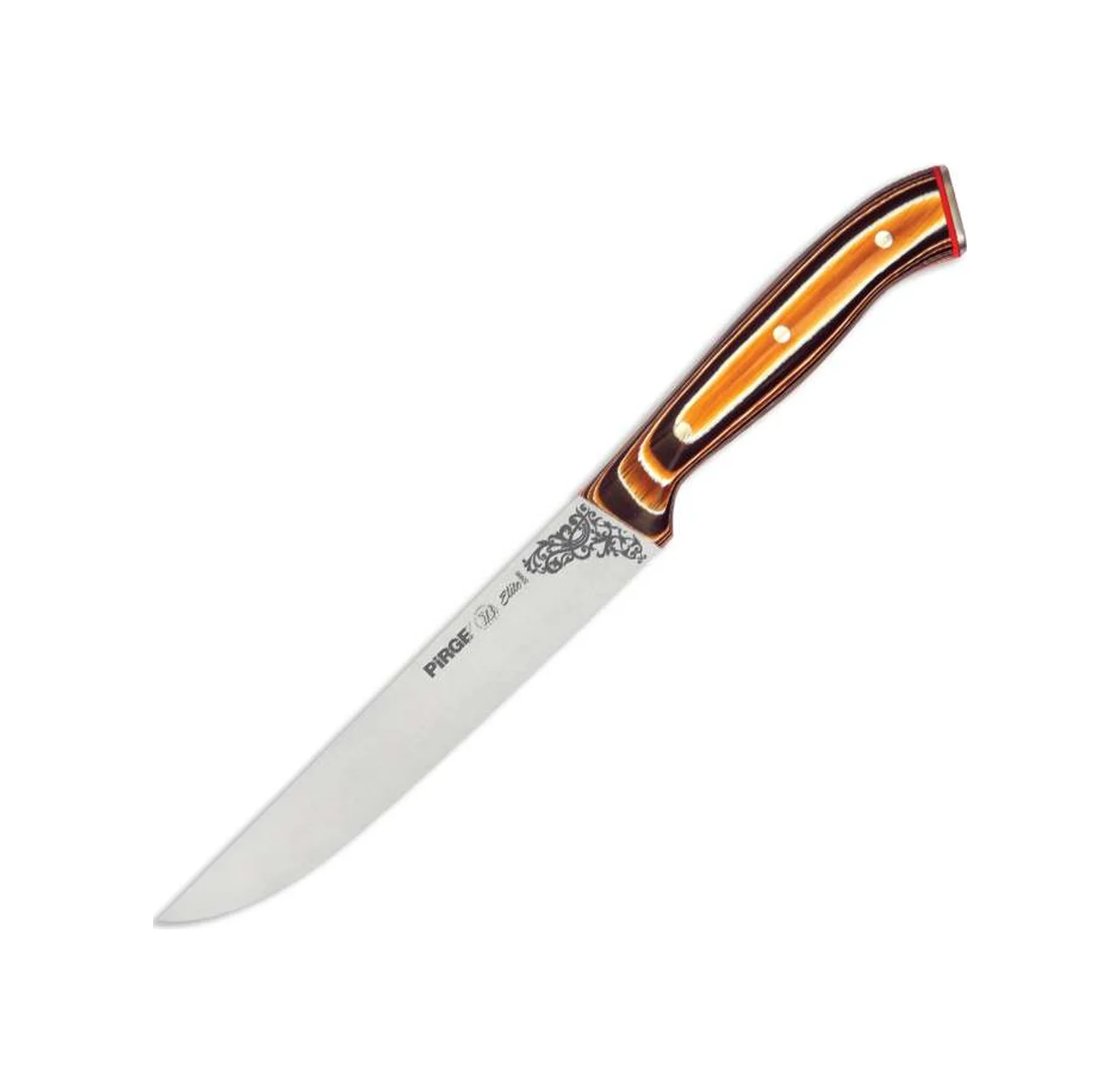 32050 Elite Mutfak, Ekmek Bıçağı 15,5 Cm - Kahverengi Perçinli Ko