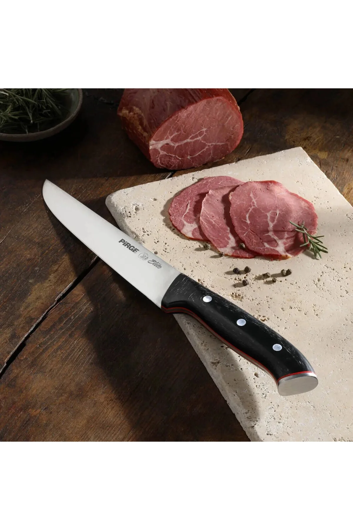 32103 Elite Kurban, Kasap Bıçağı 19 Cm - Kahverengi Perçinli Kompozit Sap 32103 Elite Kurban, Kasap Bıçağı 19 Cm - Kahverengi Perçinli Kompozit Sap - Görsel 2