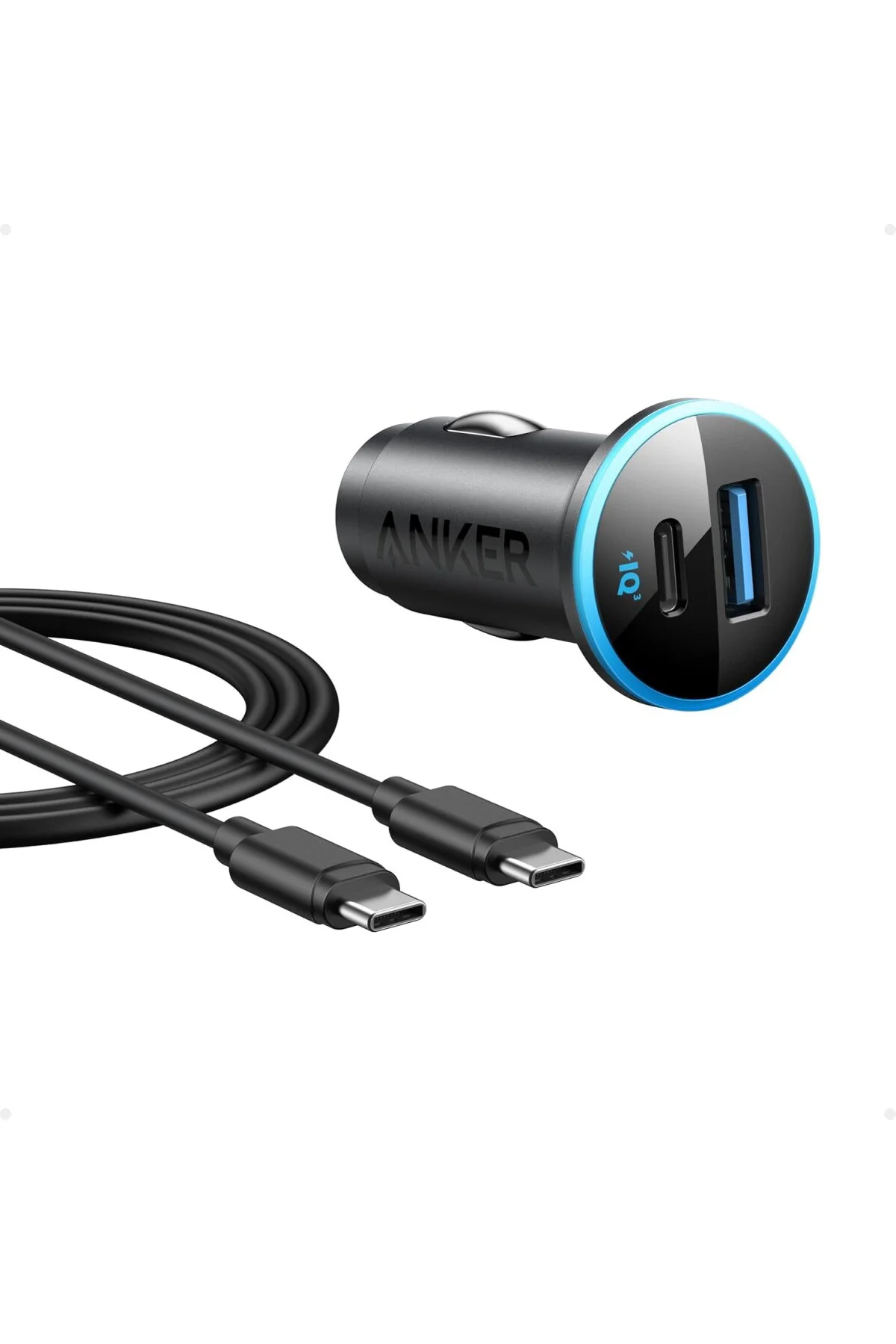 323 Araç Şarj Cihazı, 52.5W, USB-C portu maksimum 30W, USB-A port