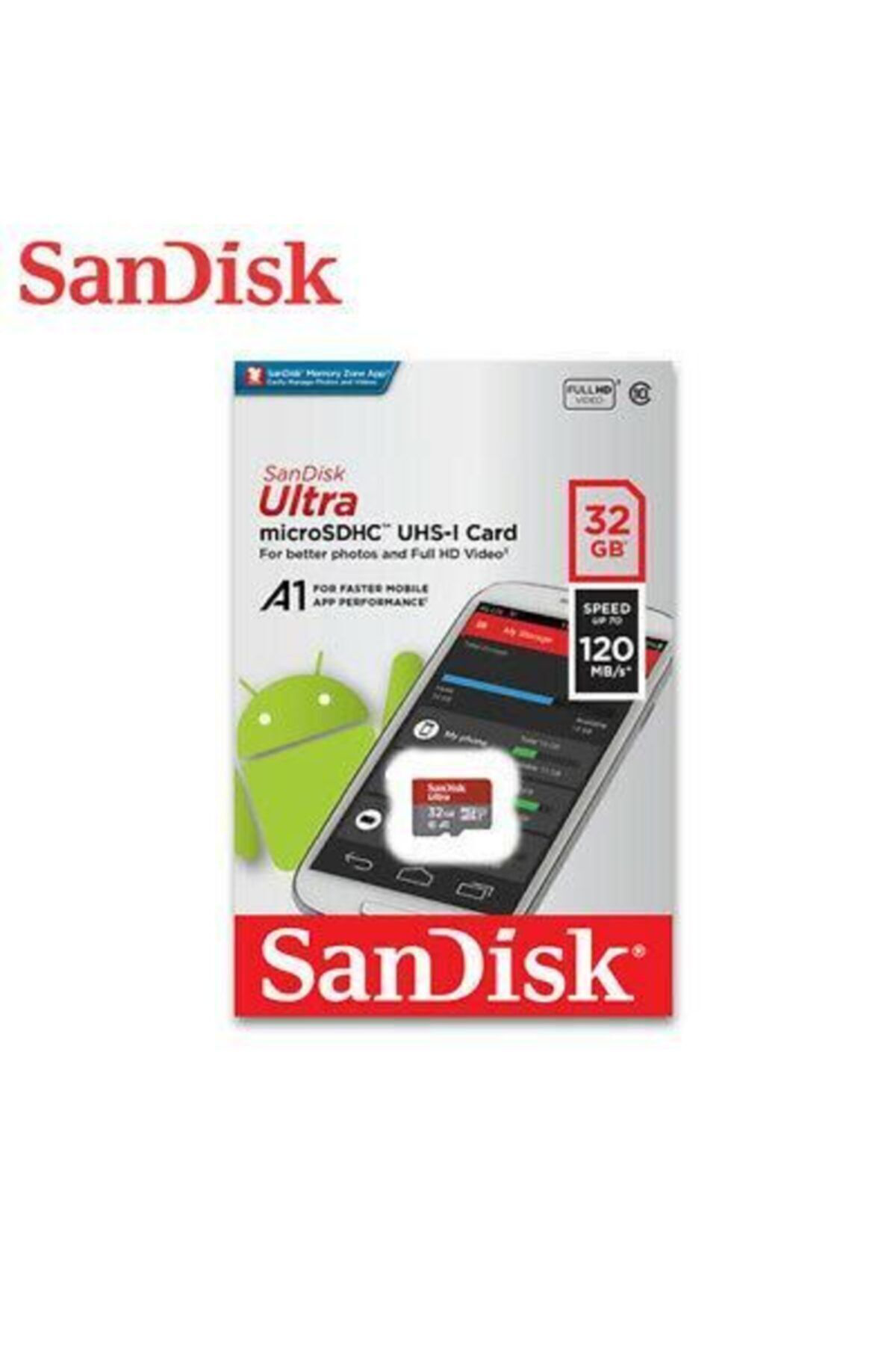 Sandisk 32Gb Ultra Microsdxc 120Mb/S A1 Class 10 Uhs-İ