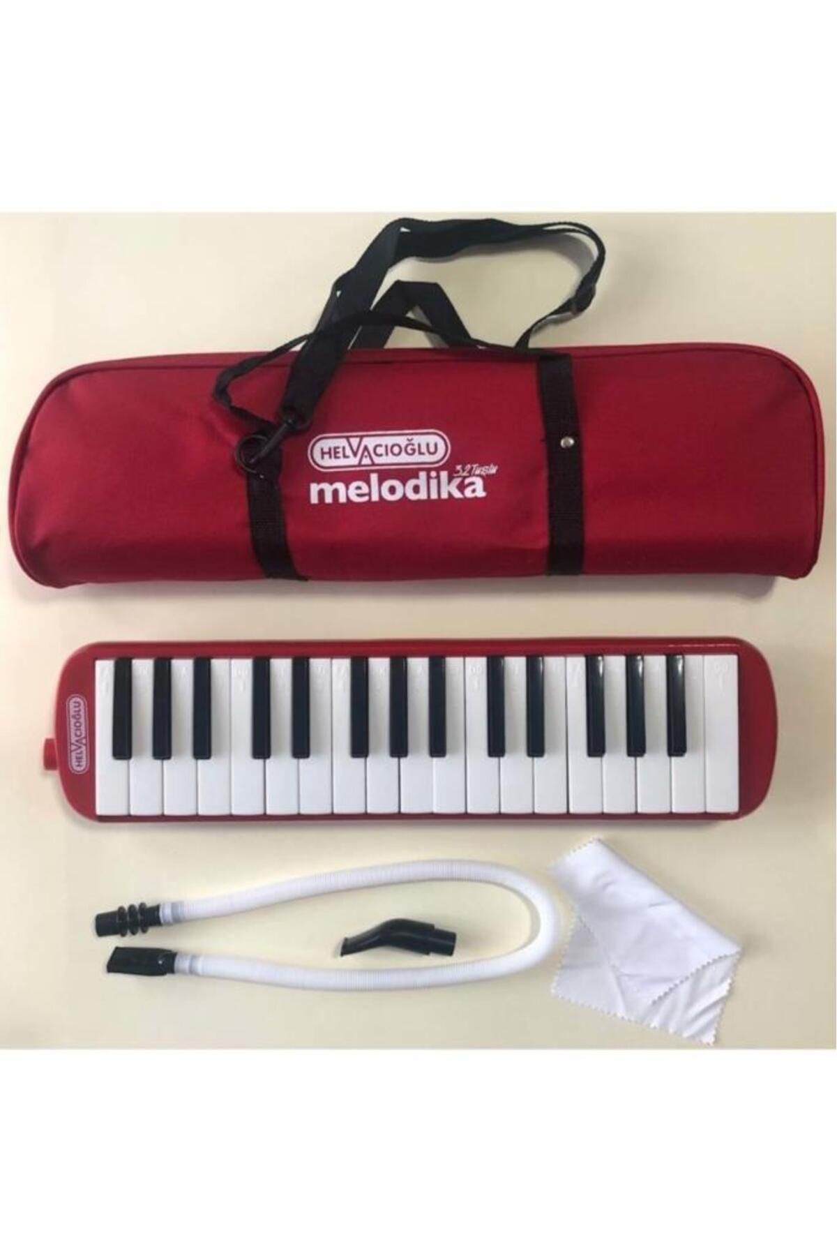Helvacioğlu 32K 32 Tuşlu Melodika Bez Çantali - Kirmizi.