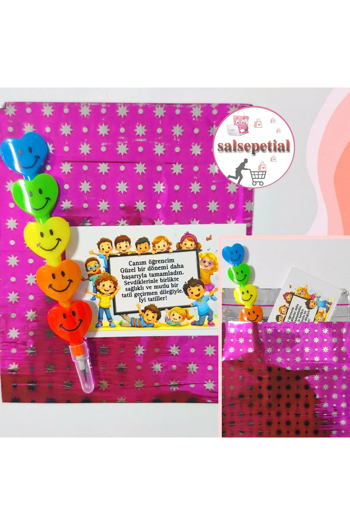32'li Kalp Emoji Yumurtlayan Kurşun Kalem Hediyelik Hediye Paketl