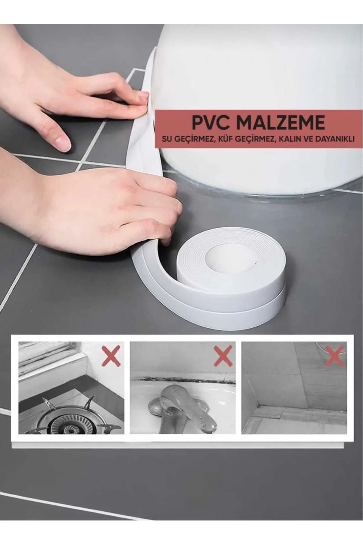 3.2M Banyo Küvet Mutfak Lavabo Su Sızdırmaz Bant Su Geçirmez Kena
