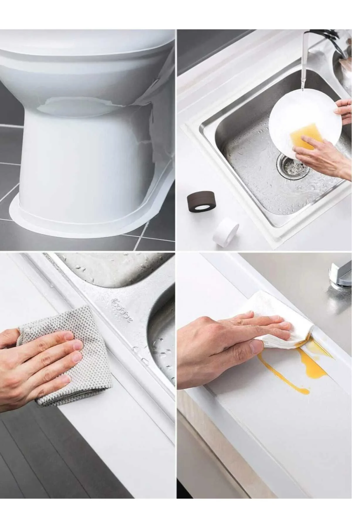 3.2M Banyo Küvet Mutfak Lavabo Su Sızdırmaz Bant Su Geçirmez Kena