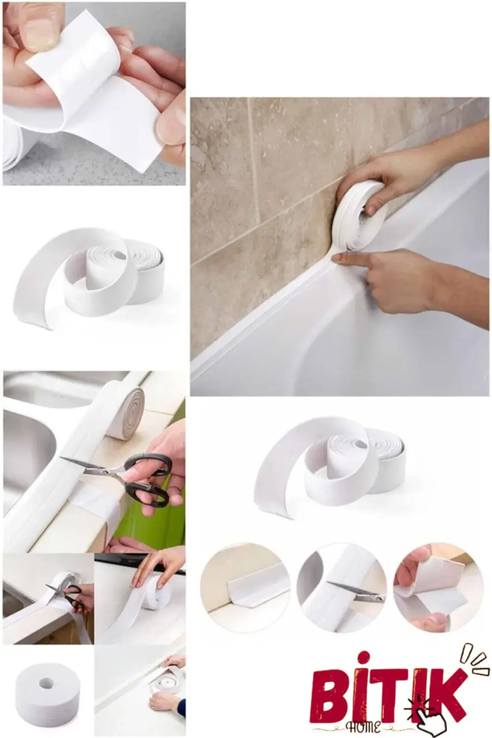 3.2m Su Sızdırmaz Geçirmez Bant Lavabo Küvet Kenar Bandı Küvet Du