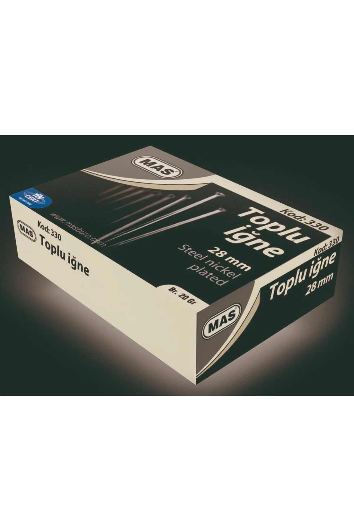 330 Nikelli Toplu İğne 20 gr 28 mm 330 Nikelli Toplu İğne 20 gr 28 mm