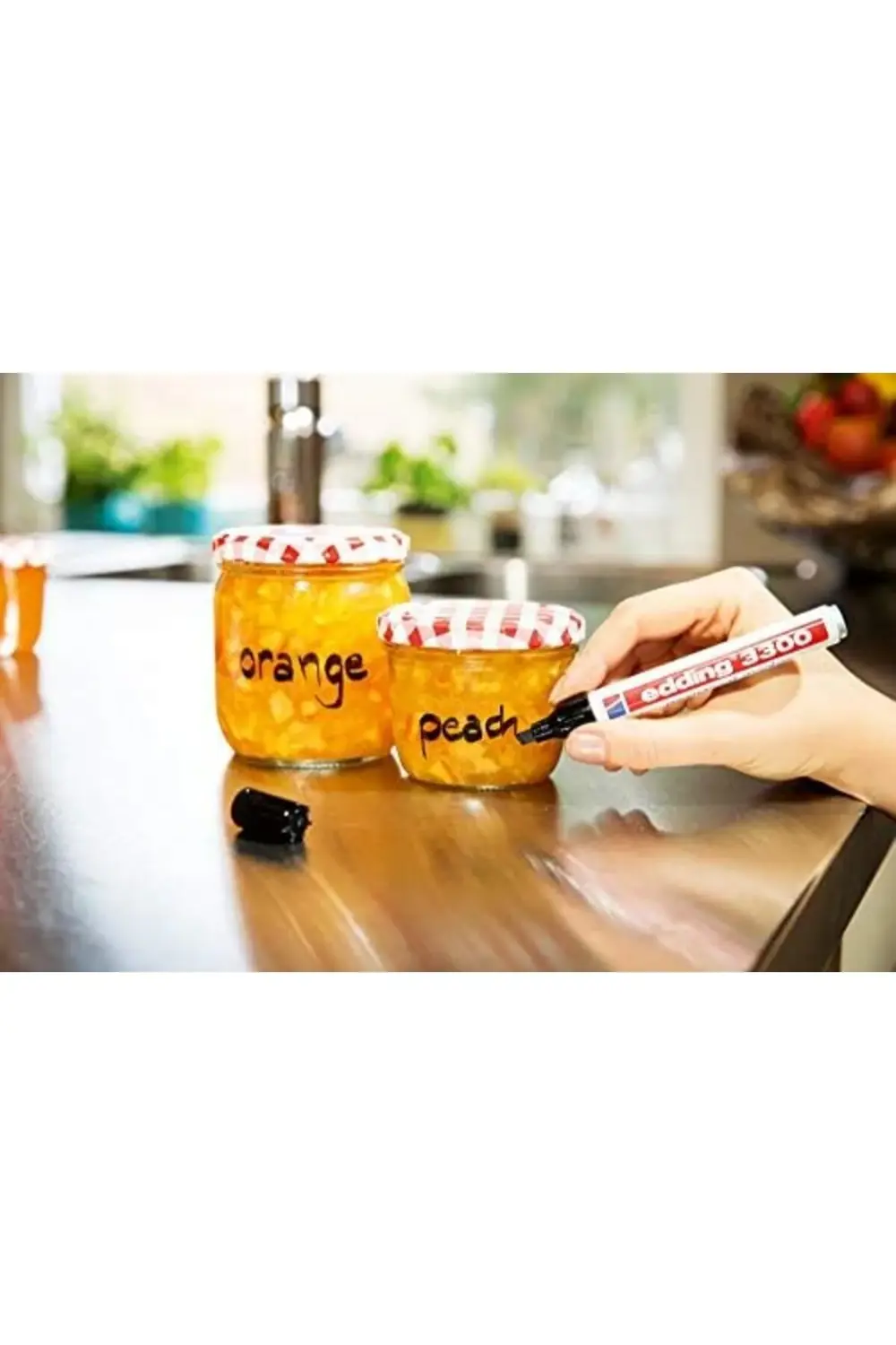 3300 permanent markör - kırmızı - 10 kalem - 1-5 mm kesik uçlu 11