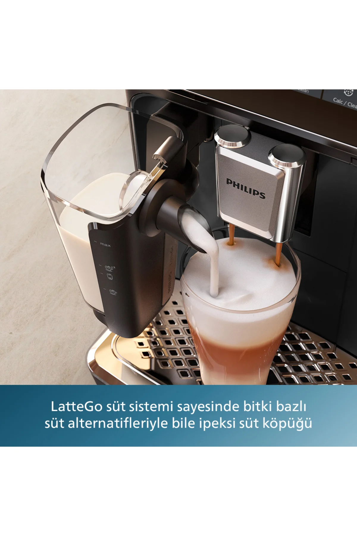 3300 Serisi LatteGo Tam Otomatik Espresso Makinesi, AquaClean Filtre, 6 İçecek Hazırlama, EP3343/50