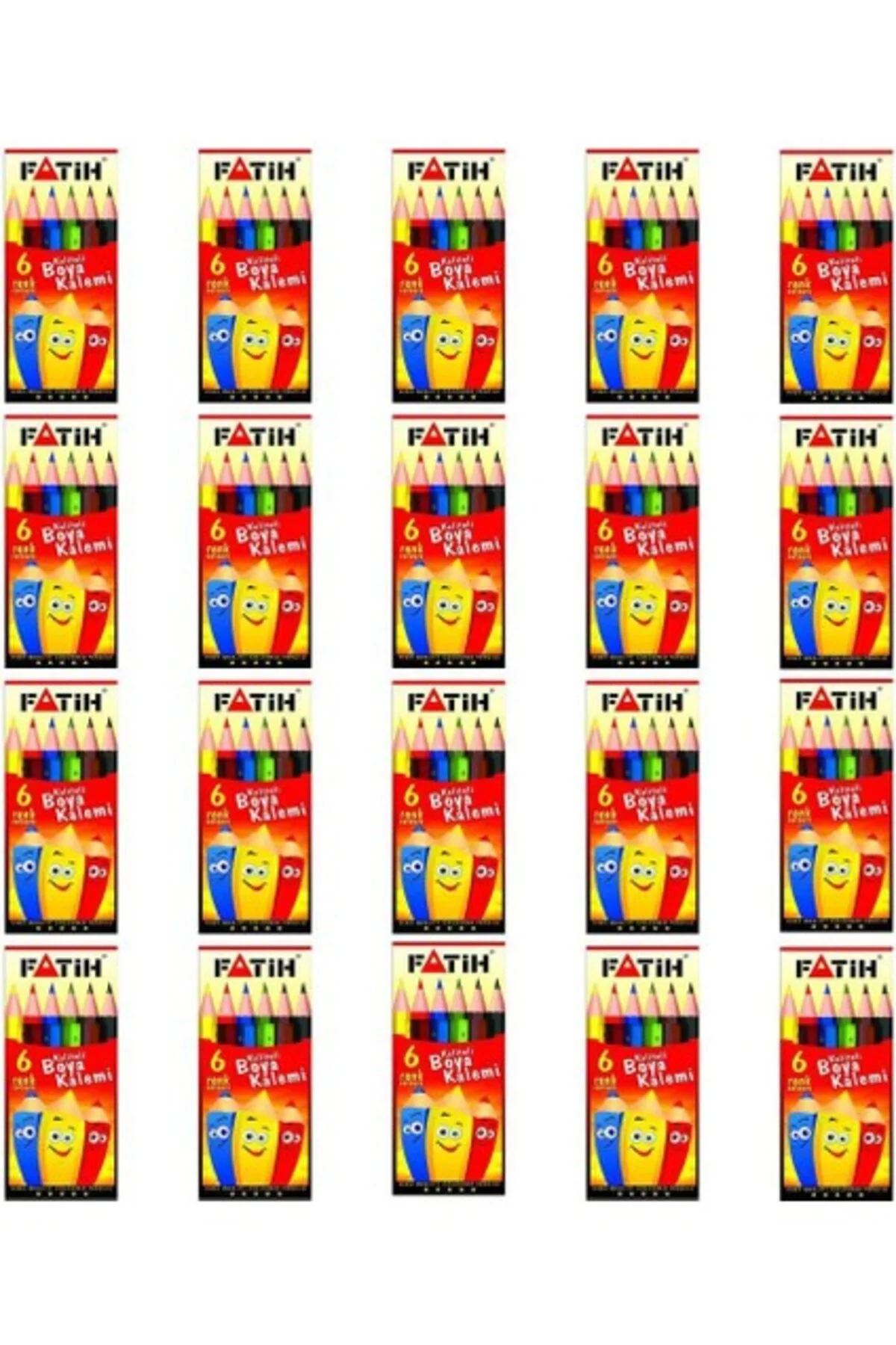 33006 Yarım Boy 6 Renk Kuru Boya 20'li