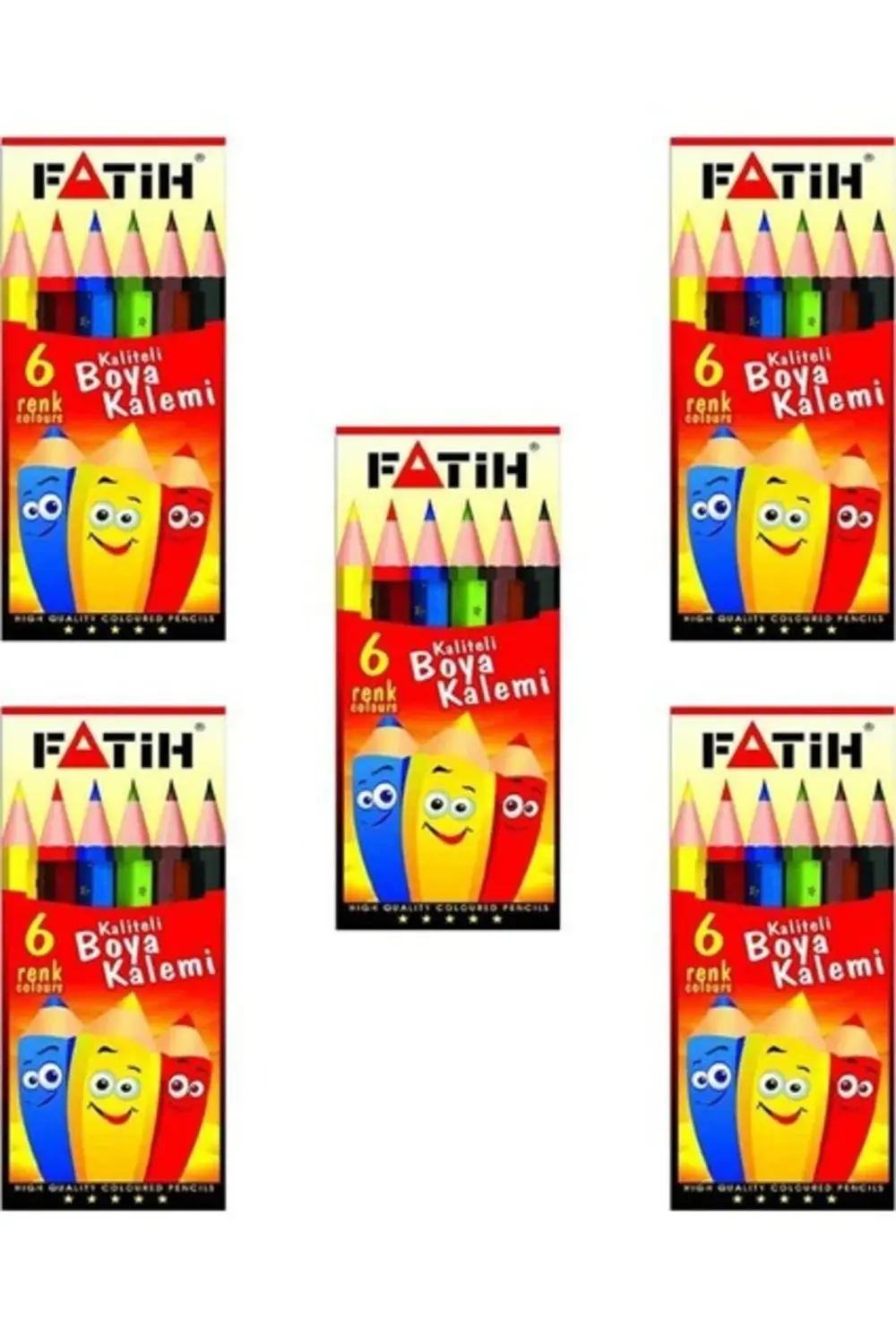 33006 Yarım Boy 6 Renk Kuru Boya 5'li