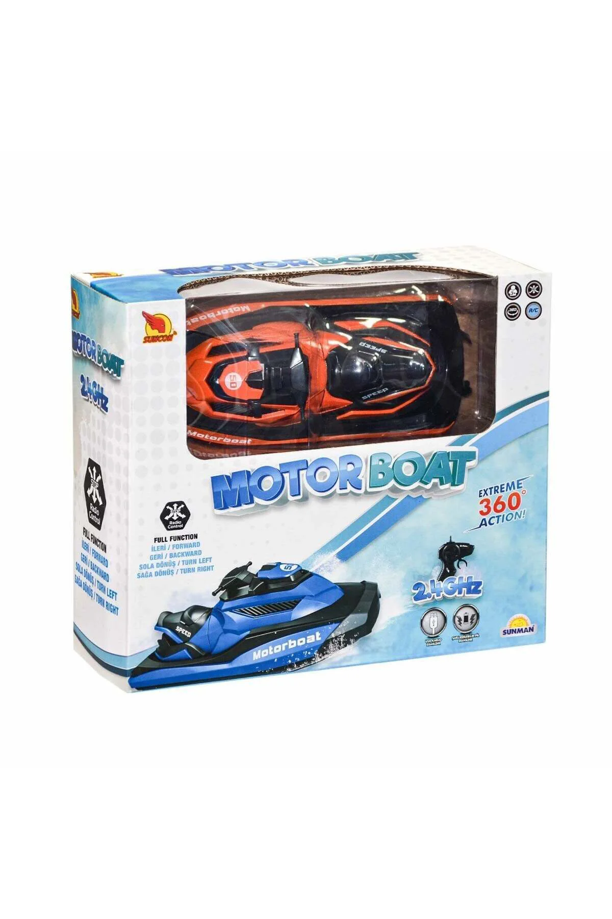 3328 Kumandalı Işıklı Motorboat 2.4Ghz -Sunman