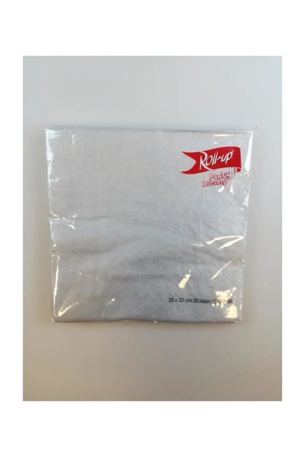 33*33cm Peçete 20'li - Düz Gri