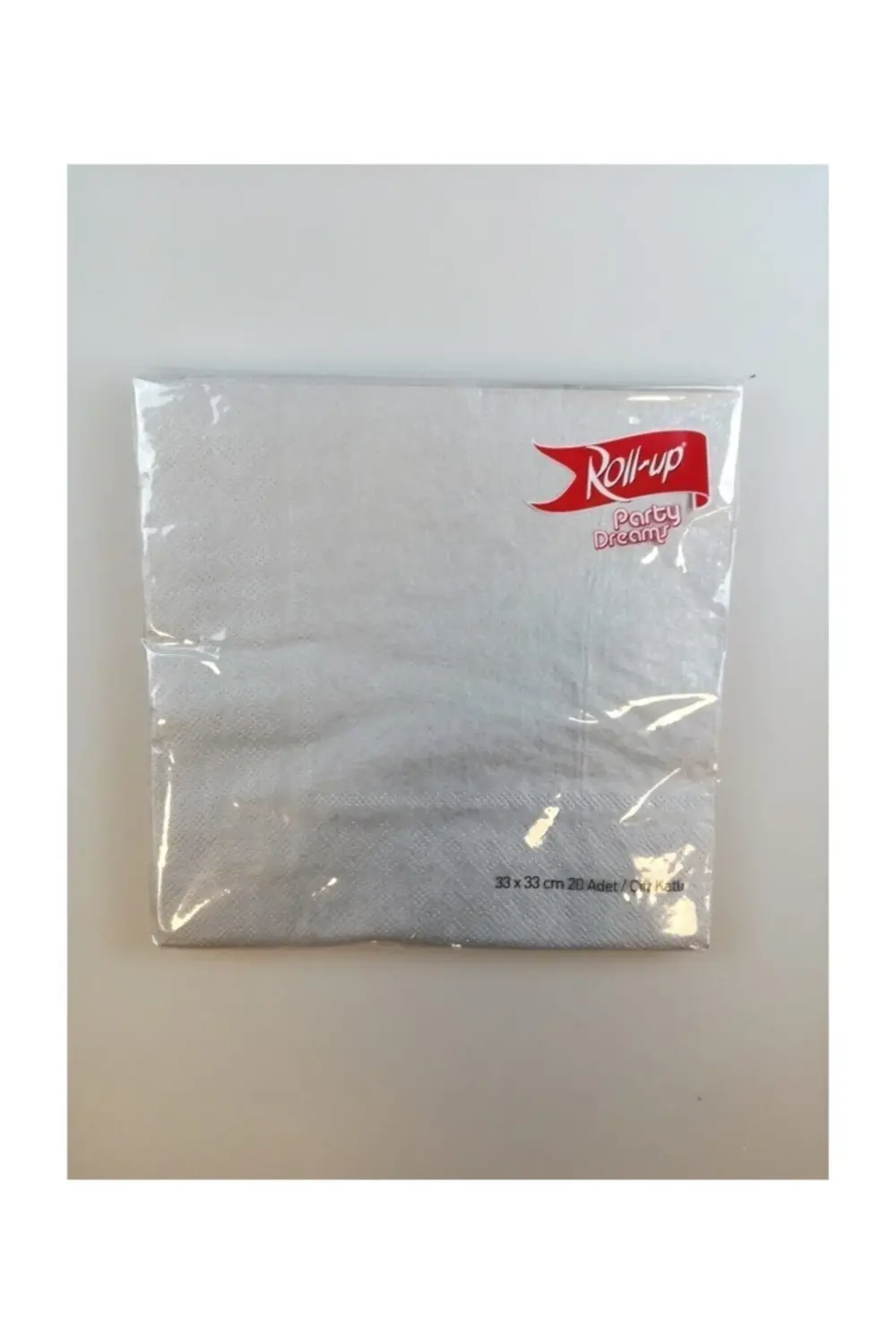 33*33cm Peçete 20'li - Düz Gri