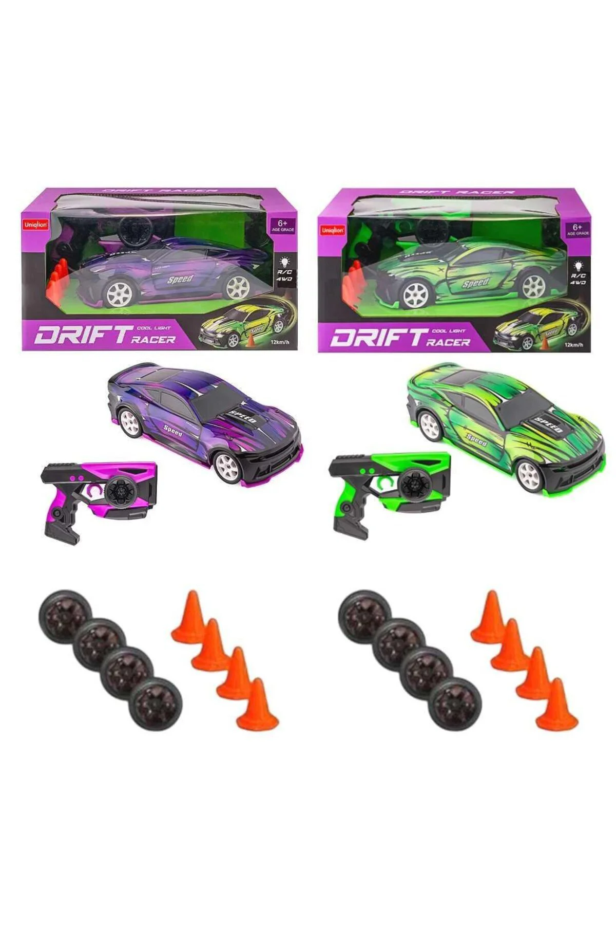 33637 KUMANDALI DRİFT ATAN ARABA DUBA YEDEK TEKERLİ 4WD 12KM/H R/