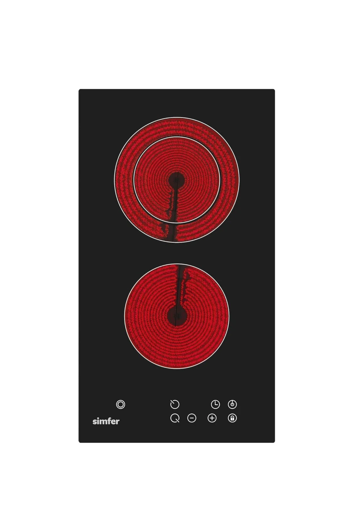 3370 2G Elektrikli 30 cm Siyah Cam Ankastre Ocak