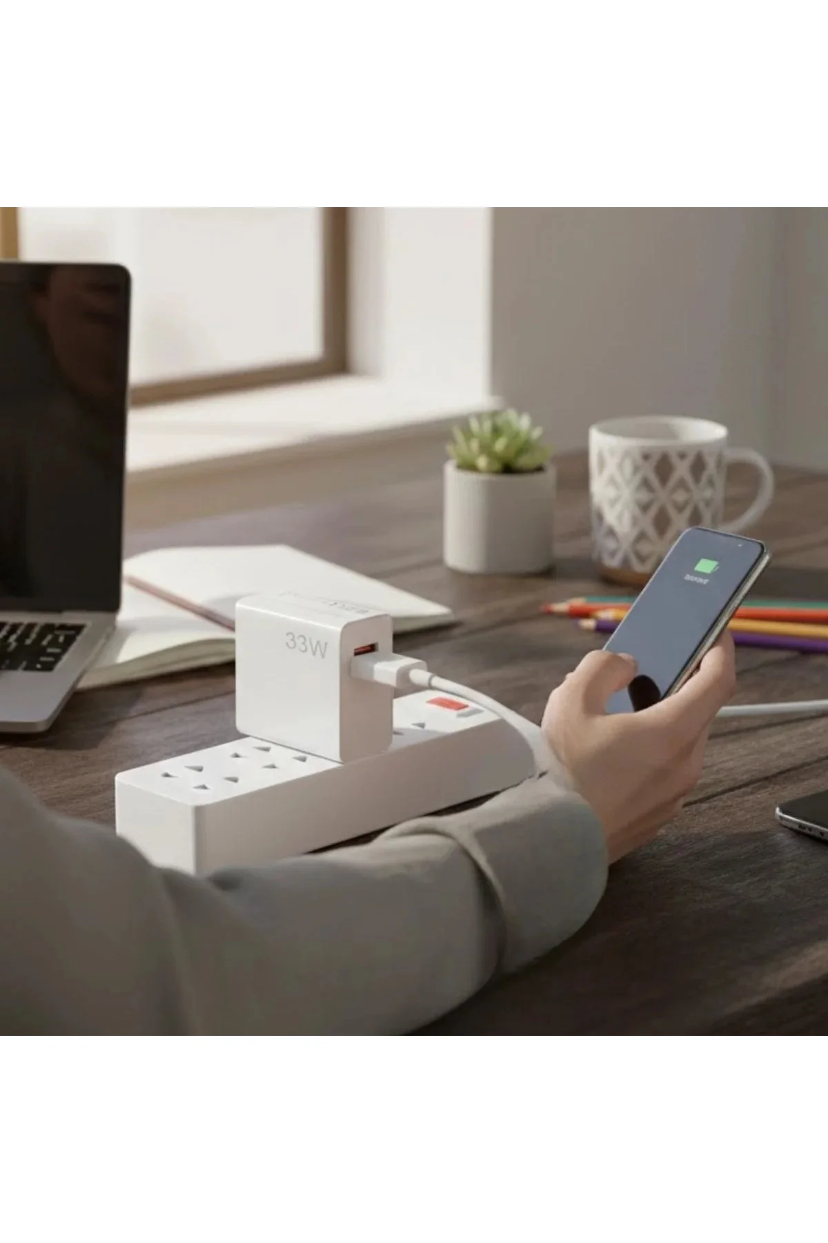 33W Hızlı Şarj Adaptörü – Type-C Kablolu, USB Çıkışlı, Akıllı Şarj Destekli Duvar Tipi Şarj Cihazı 33W Hızlı Şarj Adaptörü – Type-C Kablolu, USB Çıkışlı, Akıllı Şarj Destekli Duvar Tipi Şarj Cihazı