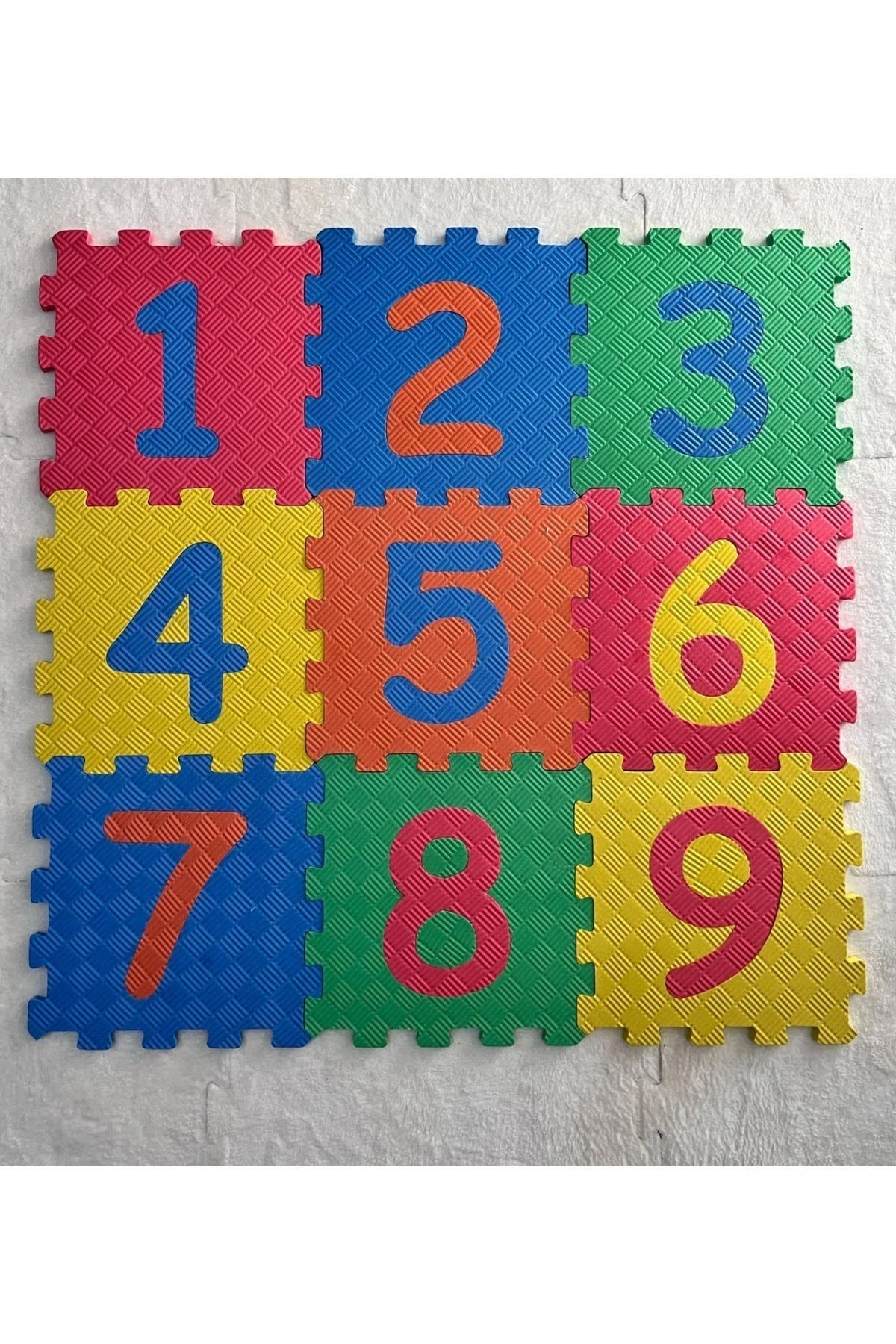 33x33 Boyutlu 0,7 MM Kalınlığında Renkli 9 Parça Rakamlı Sayılı O