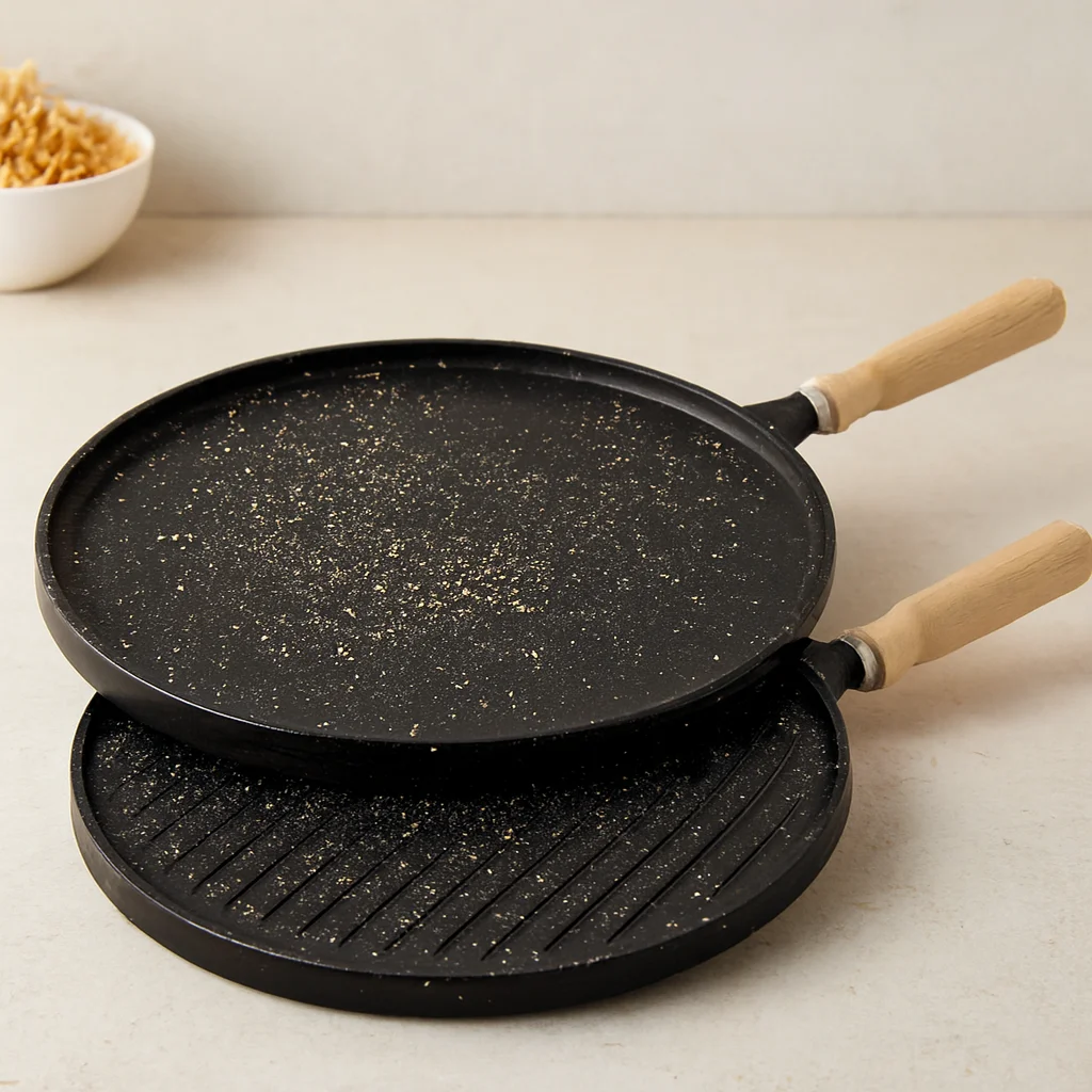 34 cm Çift Taraflı Döküm Tava - Ahşap Saplı Fiyatı, Yorumları ve Özellikleri