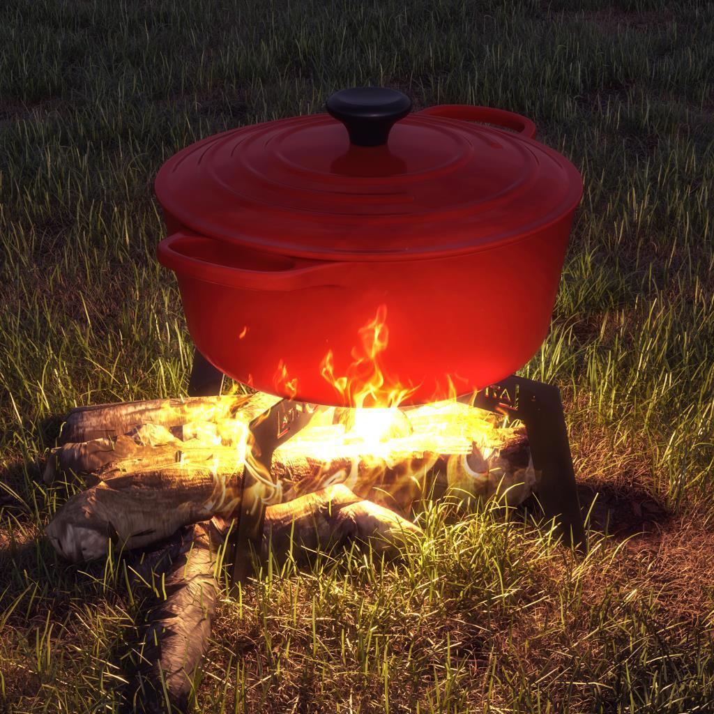 Latnox 34 Cm  Ox+ Kamp Ocaği - Ateş Üstü İzgara - Kamp Malzemesi 