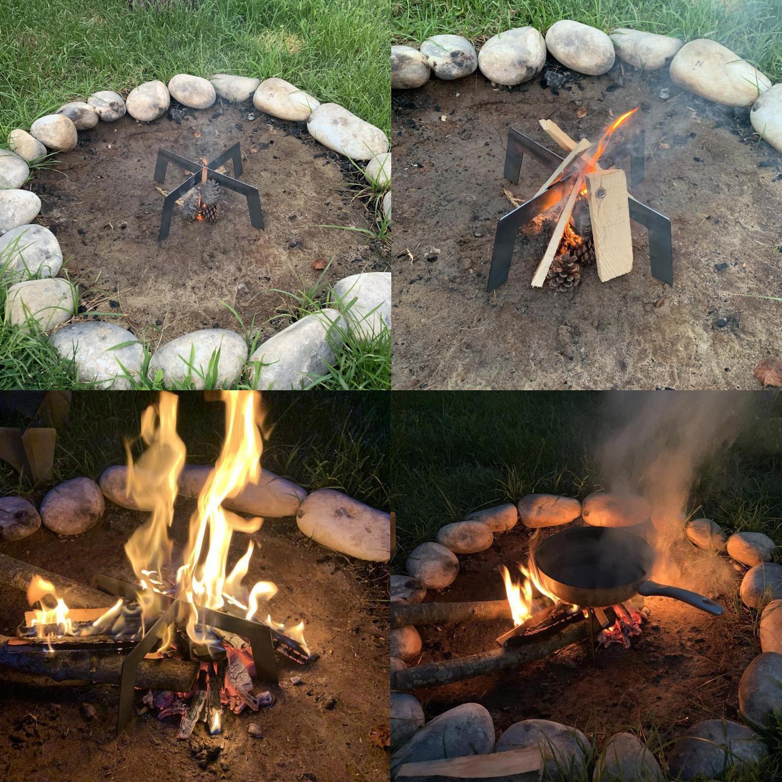 Latnox 34 Cm  Ox+ Kamp Ocaği - Ateş Üstü İzgara - Kamp Malzemesi 