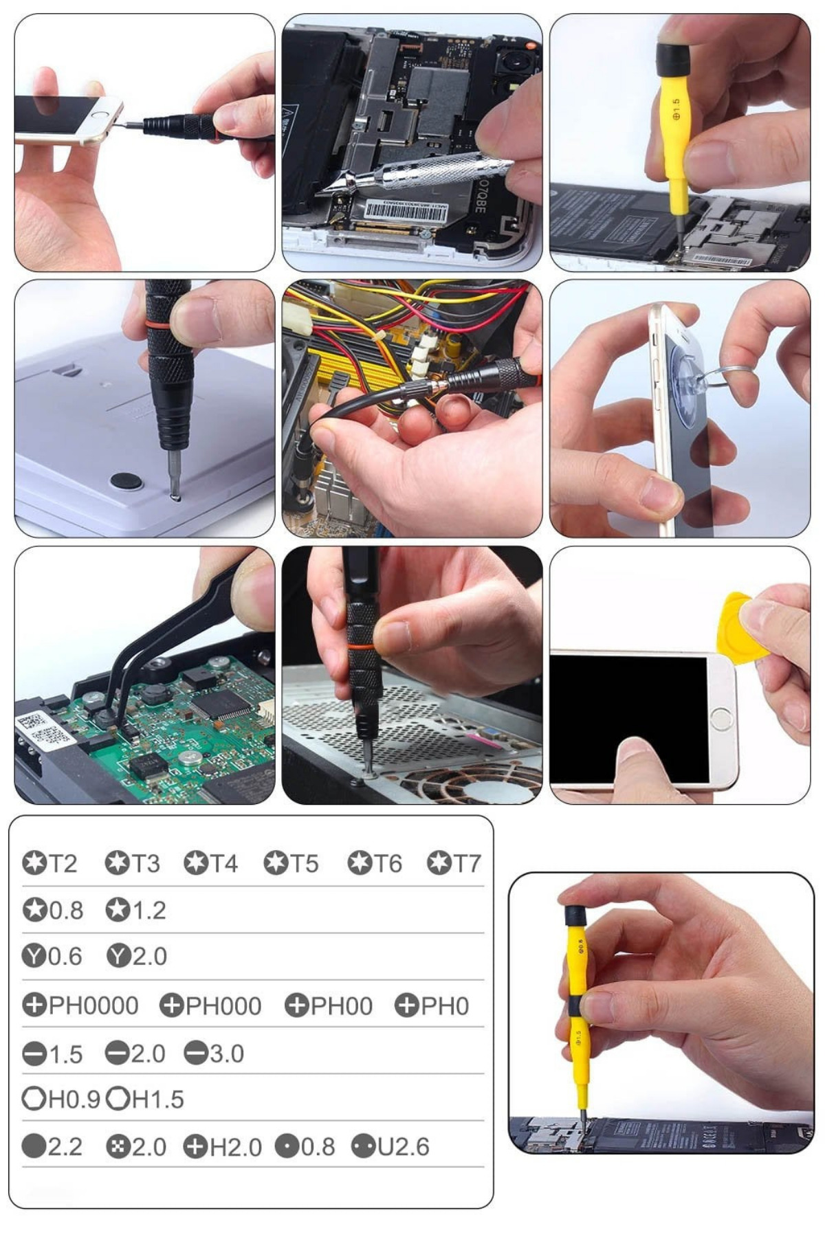 34 Uçlu Çok Fonksiyonlu Hassas Tamirci Tornavida Seti Saatçi Bilg