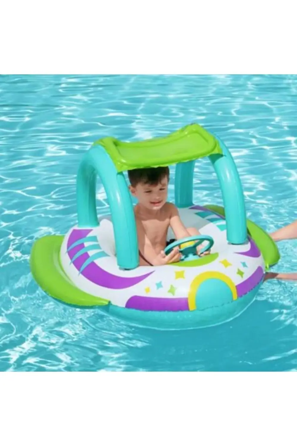 34149 Bestway 1,07m x 1,12m Space Splash Gölgelikli Bebek Teknesi