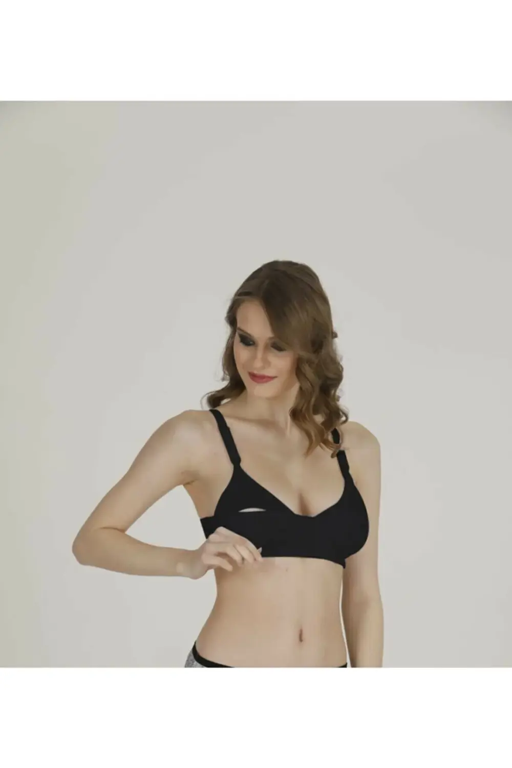 3424 Kadın Pamuklu Lohusa Önden Açma Emzirme Sütyeni